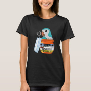T-shirt Parrot Antidépresseur Ier Parakeet Qu Moine Bleue