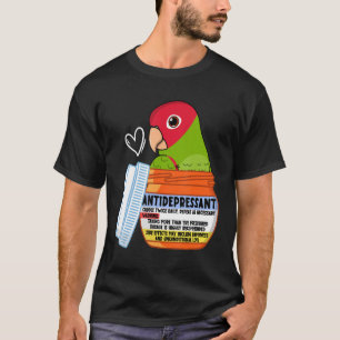 T-shirt Parrot Antidépresseur Ier rouge masqué Conure