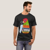 T-shirt Parrot Antidépresseur Ier rouge masqué Conure (Devant entier)