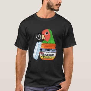T-shirt Parrot Antidépresseur Ier vert à visage rose