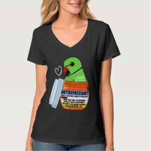 T-shirt Parrot Antidépresseur Ier Vert Indien Ringneck