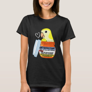 T-shirt Parrot antidépresseur mignon I Parakeet moine jaun