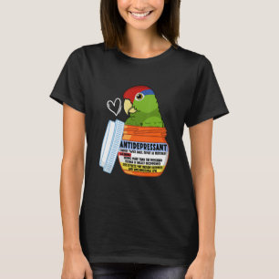 T-shirt Parrot antidépresseur mou I AM mexicain à tête rou