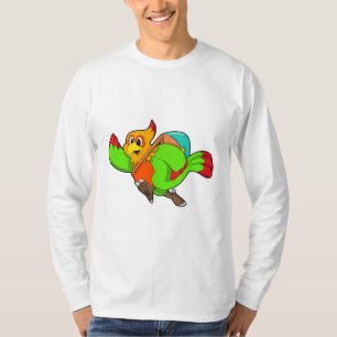T-shirt Parrot as Hiker