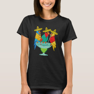 T-shirt Parrot Cinco De Mayo Boire Tequila Mexicaine Fie