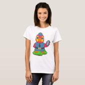 T-shirt Parrot Cop Smartphone Police (Devant entier)