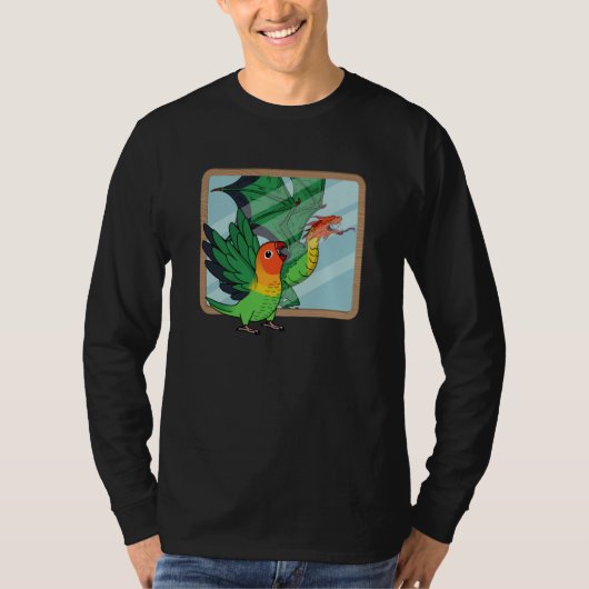 T-shirt Parrot & Dragon Reflection I Fischers Lovebird (Devant)