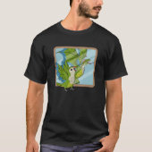 T-shirt Parrot & Dragon Reflection I Green Monk Parakeet Q (Devant)