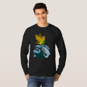 T-shirt Parrot & Dragon Reflection I Yellow Budgie Budgeri (Devant entier)