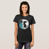 T-shirt Parrot & Dragon Shadow I Blue Monk Parakeet Quaker (Devant entier)