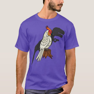 T-shirt Parrot drôle à hurler Mignonne TRex Cockatiel Birb