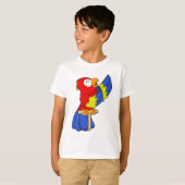 T-shirt Parrot en chanteur avec microphone (Devant entier)