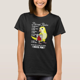 T-shirt Parrot House Rules C'est à moi Jaune Moine Parakee