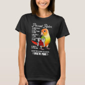 T-shirt Parrot House Rules It's Mine I Green Cheek Pineapp (Devant)
