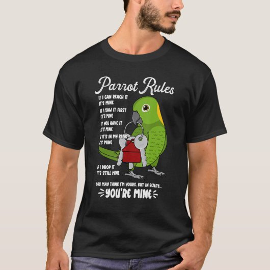 T-shirt Parrot House Rules It's Mine I Yellow-naped Amazon (Devant)