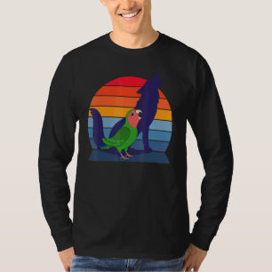 T-shirt Parrot I Howling Wolf Je hurle Rosy face vert