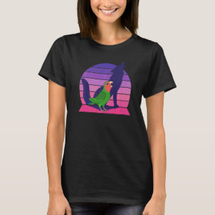 T-shirt Parrot I Howling Wolf Je hurle Rosy face vert