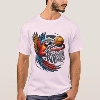 T-shirt Parrot Jouer Basket Hobby Sports Oiseaux