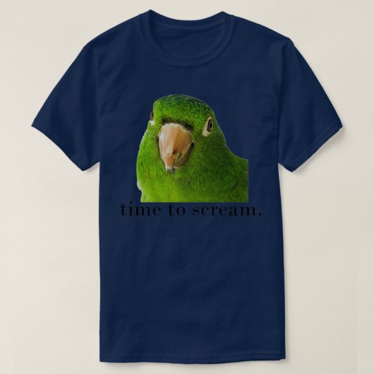 T-shirt Parrot mignon temps pour crier (Design devant)