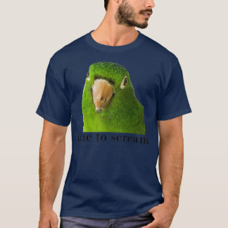 T-shirt Parrot mignon temps pour crier
