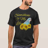 T-shirt Parrot Quaker Parrot Blue Monk Parakeet Sunshine (Devant)