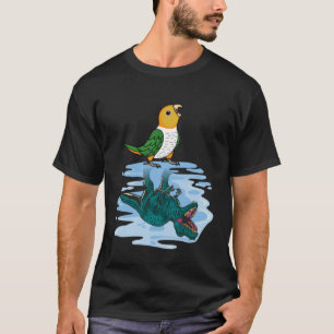 T-shirt Parrot & Rex Réflexion I Blanc ventre Caique