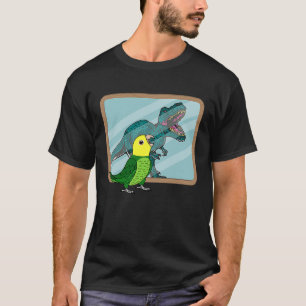 T-shirt Parrot & Rex Réflexion I Double Tête Jaune Ama