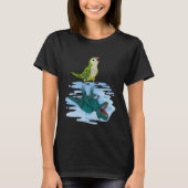 T-shirt Parrot & Rex Réflexion I Green Monk Parakeet Quak (Devant)