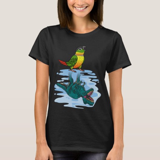 T-shirt Parrot & Rex Réflexion I Jaune Vert Jaune Joue (Devant)