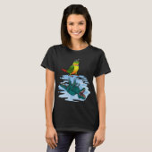T-shirt Parrot & Rex Réflexion I Jaune Vert Jaune Joue (Devant entier)