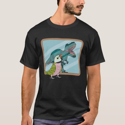 T-shirt Parrot & Rex Réflexion I Mustache Parakeet (Devant)