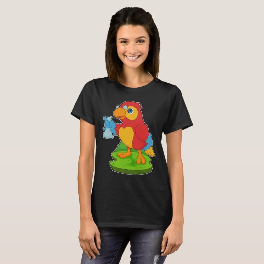 T-shirt Parrot Teacher tube test Chimie (Devant entier)