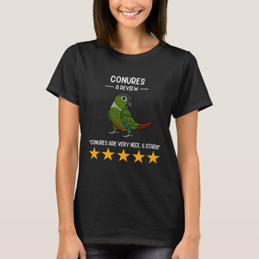 T-shirt Parrots  A Review Green Cheek Conure (Devant)