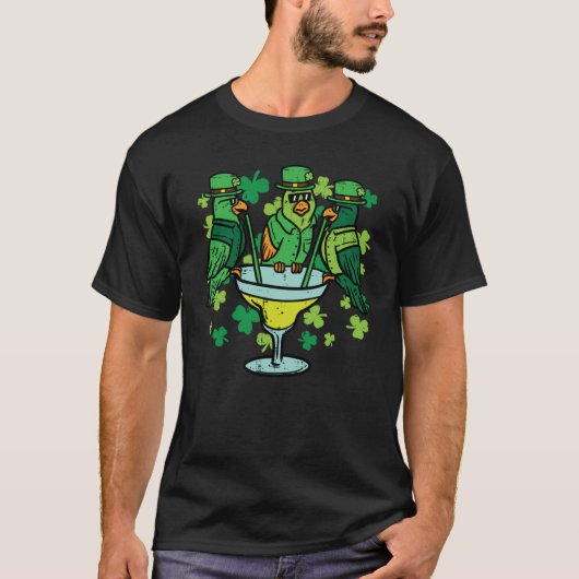 T-shirt Parrots de la Saint-Patrick oiseau Saint Pattys Pa (Devant)