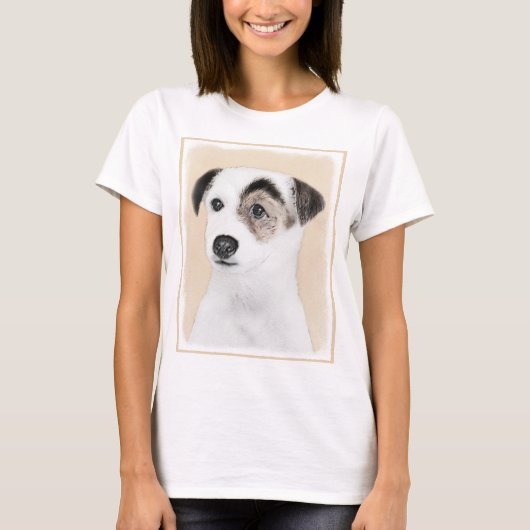 T-shirt Parson Jack Russell Terrier Peinture - Chien Art (Devant)