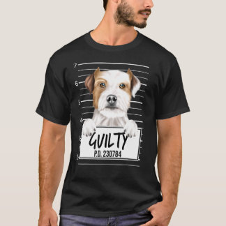 T-shirt Parson Russell Terrier Mugshot Chien coupable
