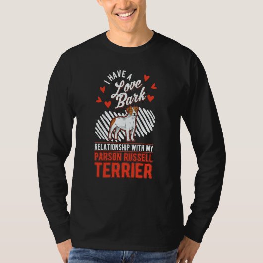 T-shirt Parson Russell Terrier Valentine's Day Parson Russ (Devant)