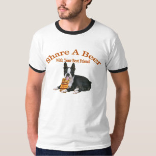 T-shirt Part de Boston Terrier une bière
