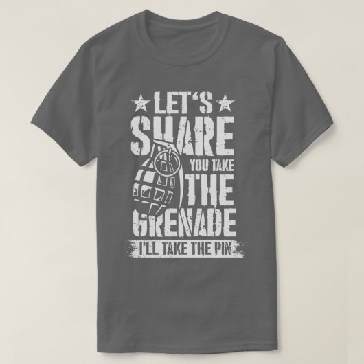 T-shirt Partager la grenade (Design devant)