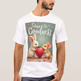 T-shirt Partagez la bonté - Dreamy Rabbit & Hamster