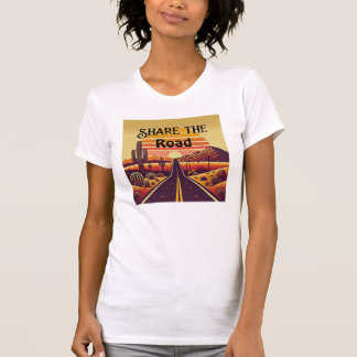 T-shirt Partagez la route Retro Design pour les coureurs