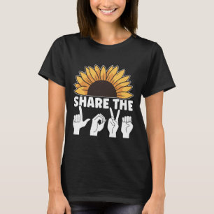 T-shirt Partagez l'amour ASL American Sign Language Awards