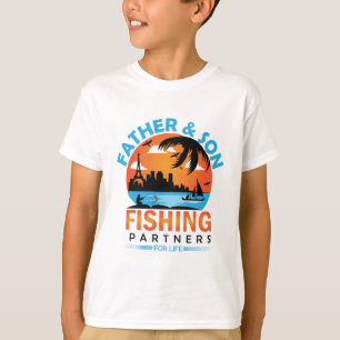 T-shirt Partenaires de pêche père et fils pour la vie