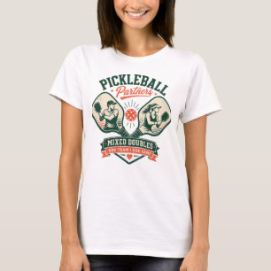 T-shirt Partenaires de Pickleball Double Mixte