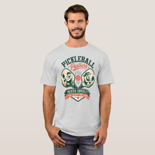 T-shirt Partenaires de pickleball en double mixte