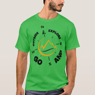 T-shirt Partez à l'extérieur et explorez l'aventure