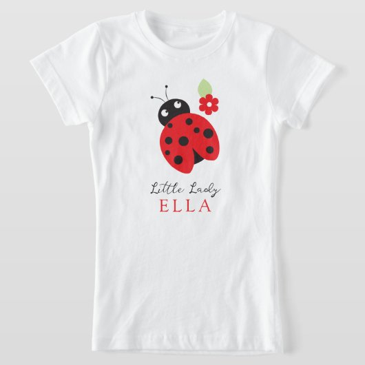 T-Shirt Parti Anniversaire de enfant Cutest Little Ladybug (Poser)