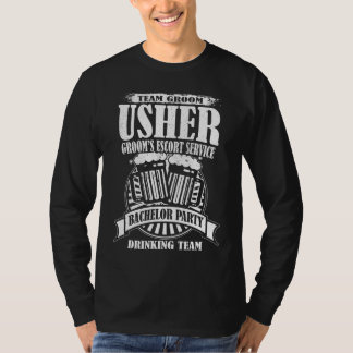 T-shirt Parti de Bachelor du service d'escorte d'Usher Gro