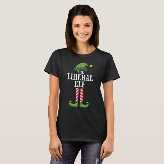 T-shirt Parti de Noël du groupe familial libéral Elf Match (Devant entier)