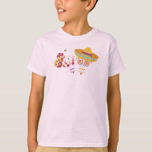 T-shirt Parti Dia de Muertos coloré Chemise à manches